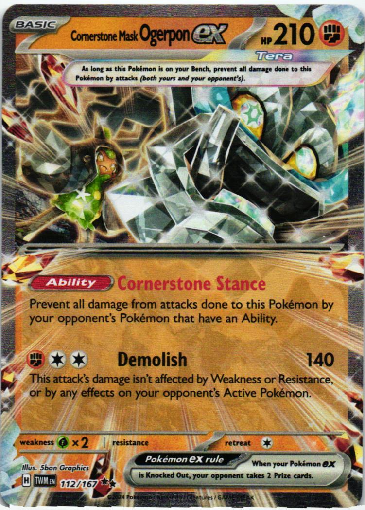 TWM Cornerstone Mask Ogerpon ex 112/167 Twilight Masquerade Double rare English
