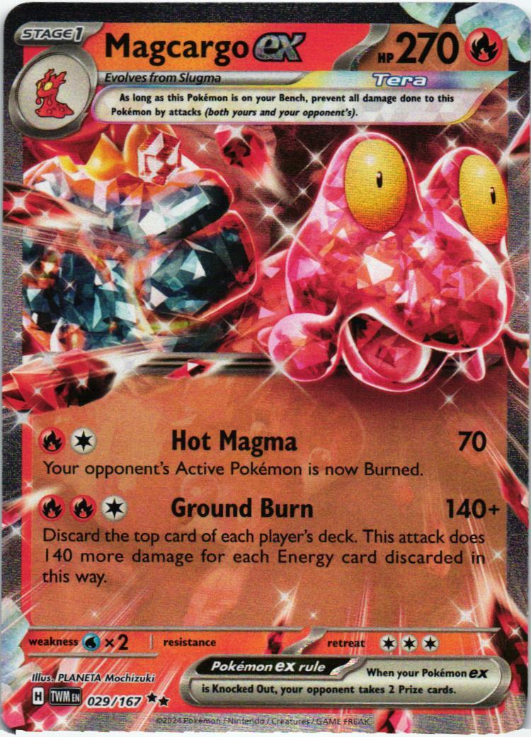 TWM Magcargo ex 029/167 Twilight Masquerade Double rare English