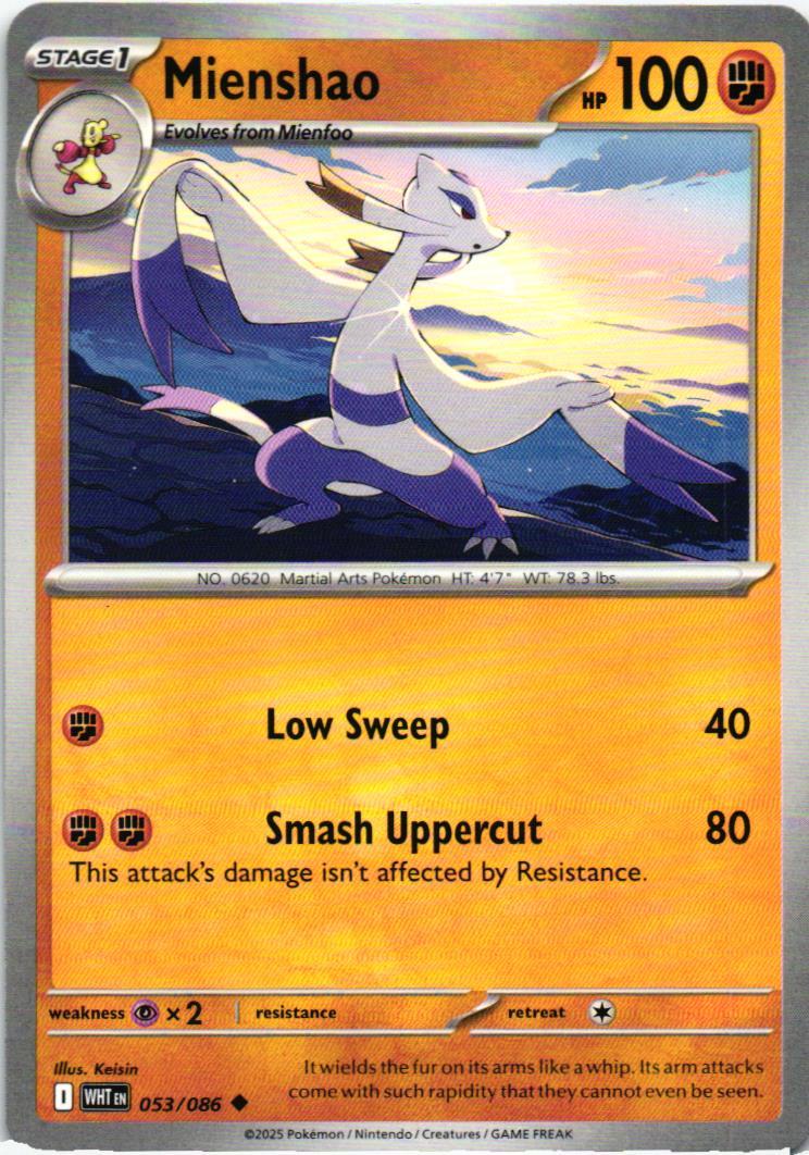 WHT Mienshao 053/086 White Flare Uncommon English