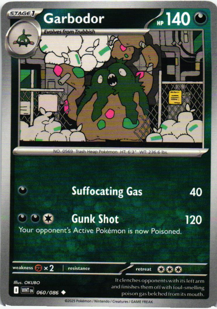 WHT Garbodor 060/086 White Flare Uncommon English